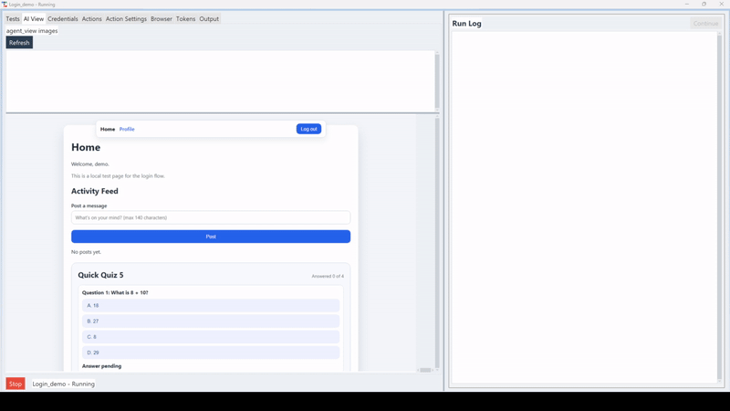 Demo of AgenticWebQA healing a broken selector automatically